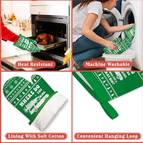 Funny Holiday Oven Mitts Pot Holders for Kitchen Cooking Baking M258024