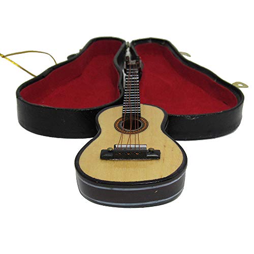 Acoustic Guitar Christmas Ornament with Case Z1244