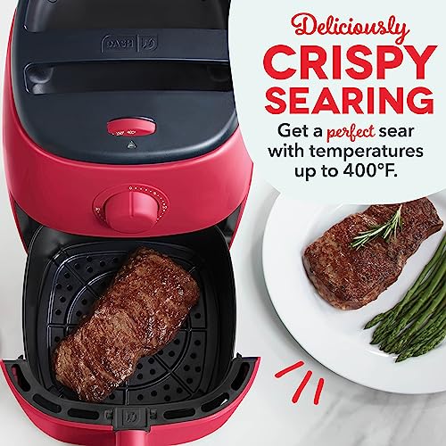 Electric Air Fryer Oven, 2.6 Qt., Grey, Compact, Auto Shut Off, 1000-Watt O64979