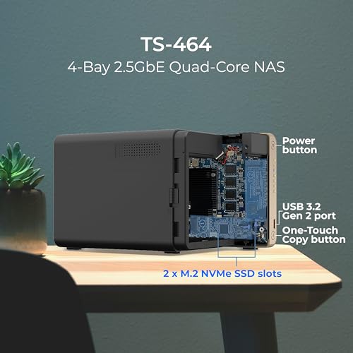 4 Bay Desktop NAS with Intel Celeron Quad-core Processor and Dual 2.5GbE S510