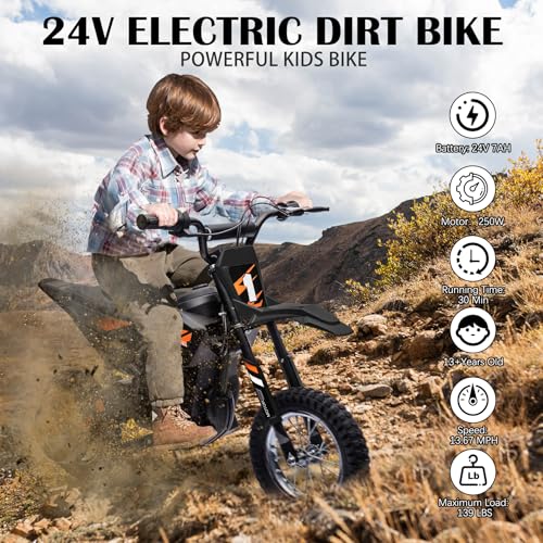 Kids Electric Dirt Bike 250W Off-Road Motorcycle A971937