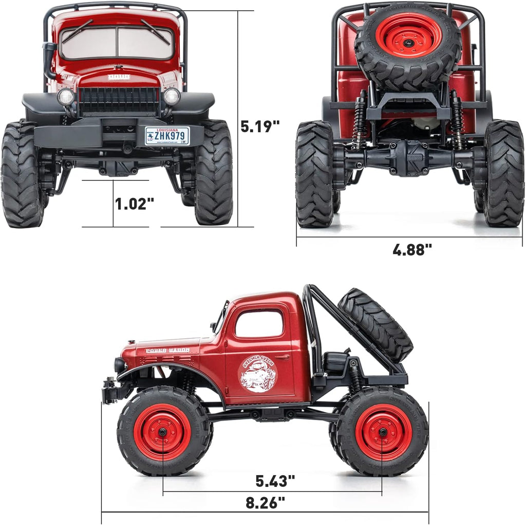 RC Crawler 1/24 Scale 4WD Offroad Remote Control Car Red I727187
