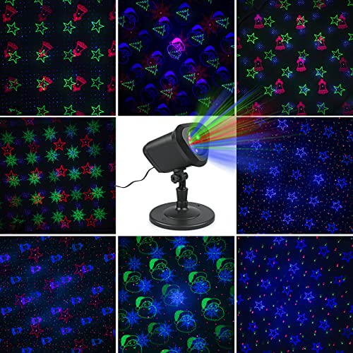 Christmas Laser Lights Red and Green Star Show for Indoor Outdoor Decor N5581