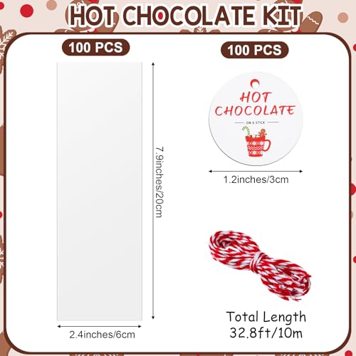 100 Set Christmas Wooden Spoons for Hot Cocoa, Chocolate, and Baking U148