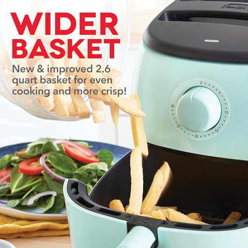 Electric Air Fryer Oven, 2.6 Qt., Grey, Compact, Auto Shut Off, 1000-Watt O64979