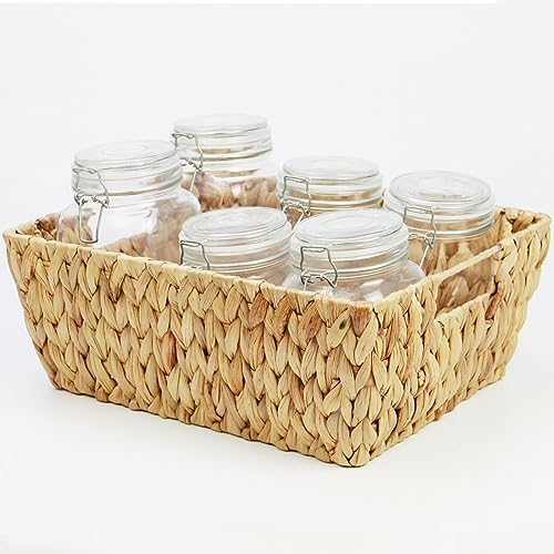 Large Square Hyacinth Storage Baskets with Handles, 2-Pack D852889