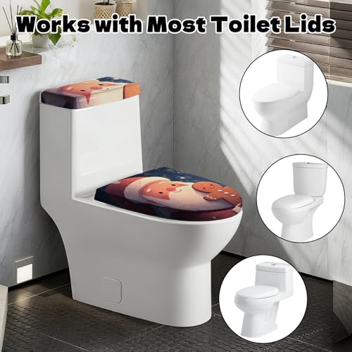 Christmas Toilet Lid Cover, Washable Seat and Tank Protector W1747