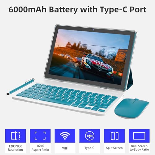 10 Inch Tablet with Keyboard and Stylus X77586