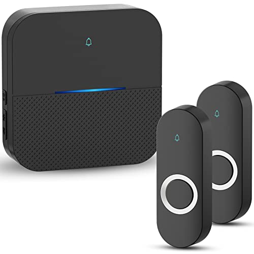 Wireless Doorbell, Waterproof, 1000ft Range, 2 Buttons & 2 Receivers Y887696