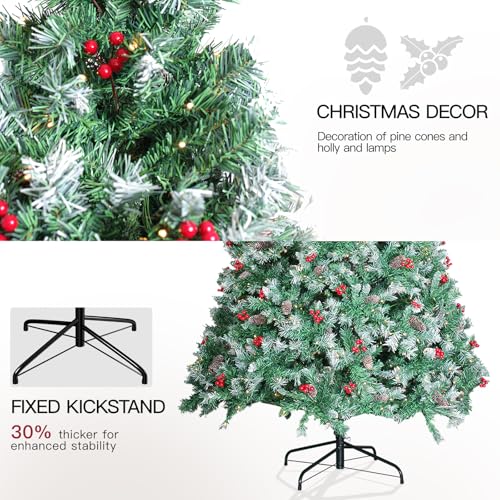 2ft Pre Lit Artificial Mini Christmas Tree with 50 LED Warm Lights F389906