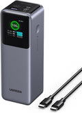 UGREEN Nexode Power Bank 25000mAh 200W Laptop Portable Charger PD 3.1 Fast Charging 90Wh 3-Port Battery Pack with TFT Smart Display for MacBook Pro/Air/ipad/iPhone 15/Samsung S24/Dell/HP and More