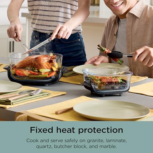 Air Fryer with Glass Containers, 4 QT & 6 Cup, Dishwasher Safe Z1664