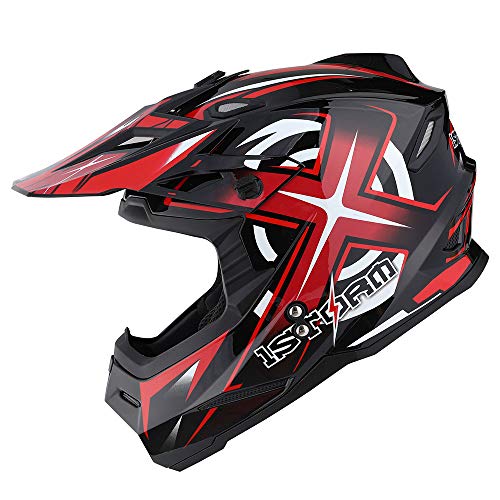 Adult Motocross Helmet Full Face Racing Style Matt Black D9788