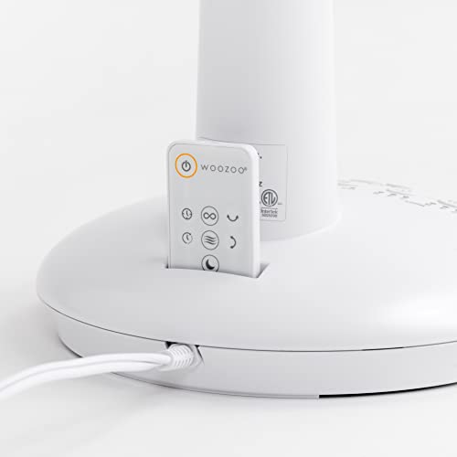 Pedestal Standing Fan with Remote, 360 Oscillating, 12 Speeds, Low Noise D90486