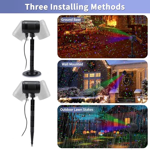 Christmas Laser Lights Projector for Outdoor Garden with RGB Moving Starry Show A57127