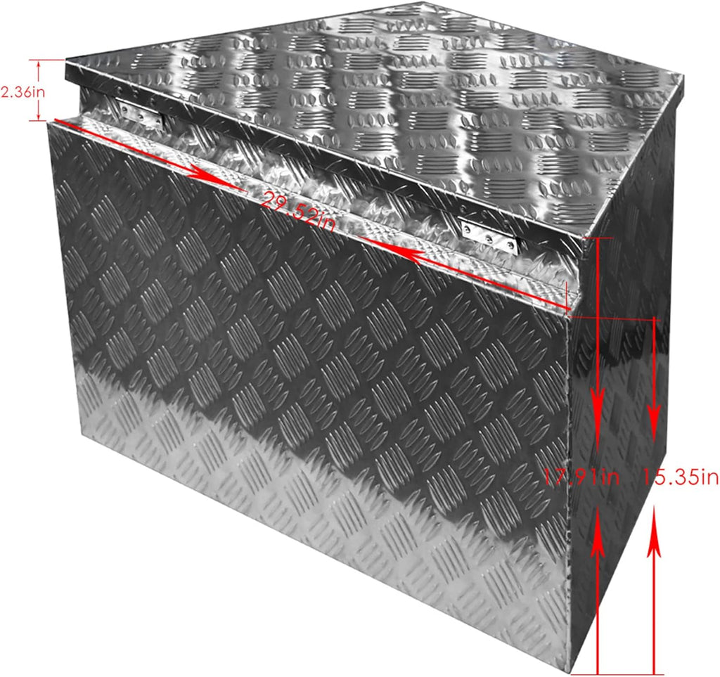 Aluminum Trailer Tongue Tool Box 29 x 15 Inch Q850521