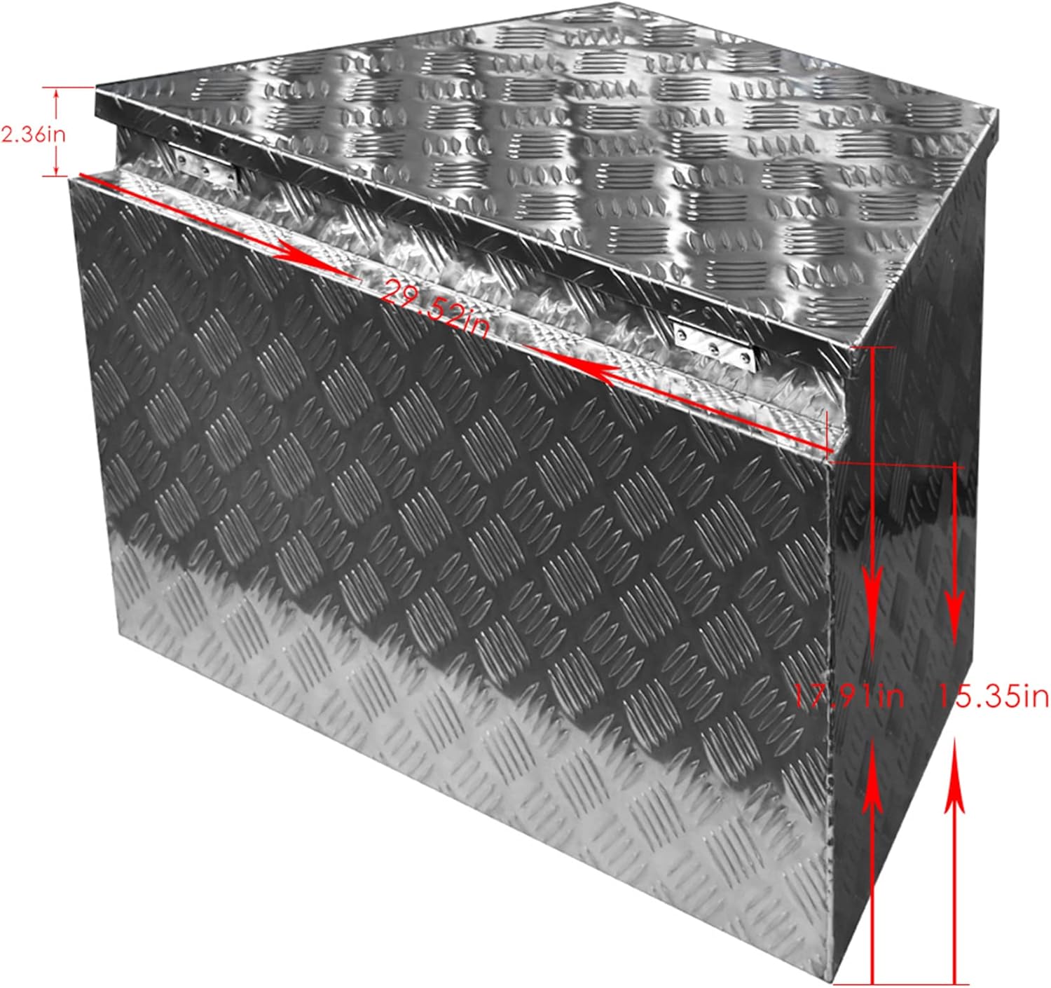 Aluminum Trailer Tongue Tool Box 29 x 15 Inch Q850521