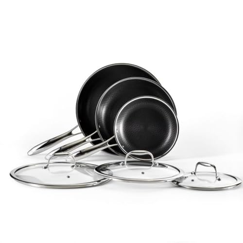 Nonstick 6-Piece Fry Pan Set with Glass Lids J97187