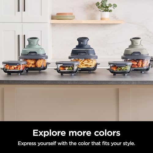 Air Fryer with Glass Containers, 4 QT & 6 Cup, Dishwasher Safe Z1664
