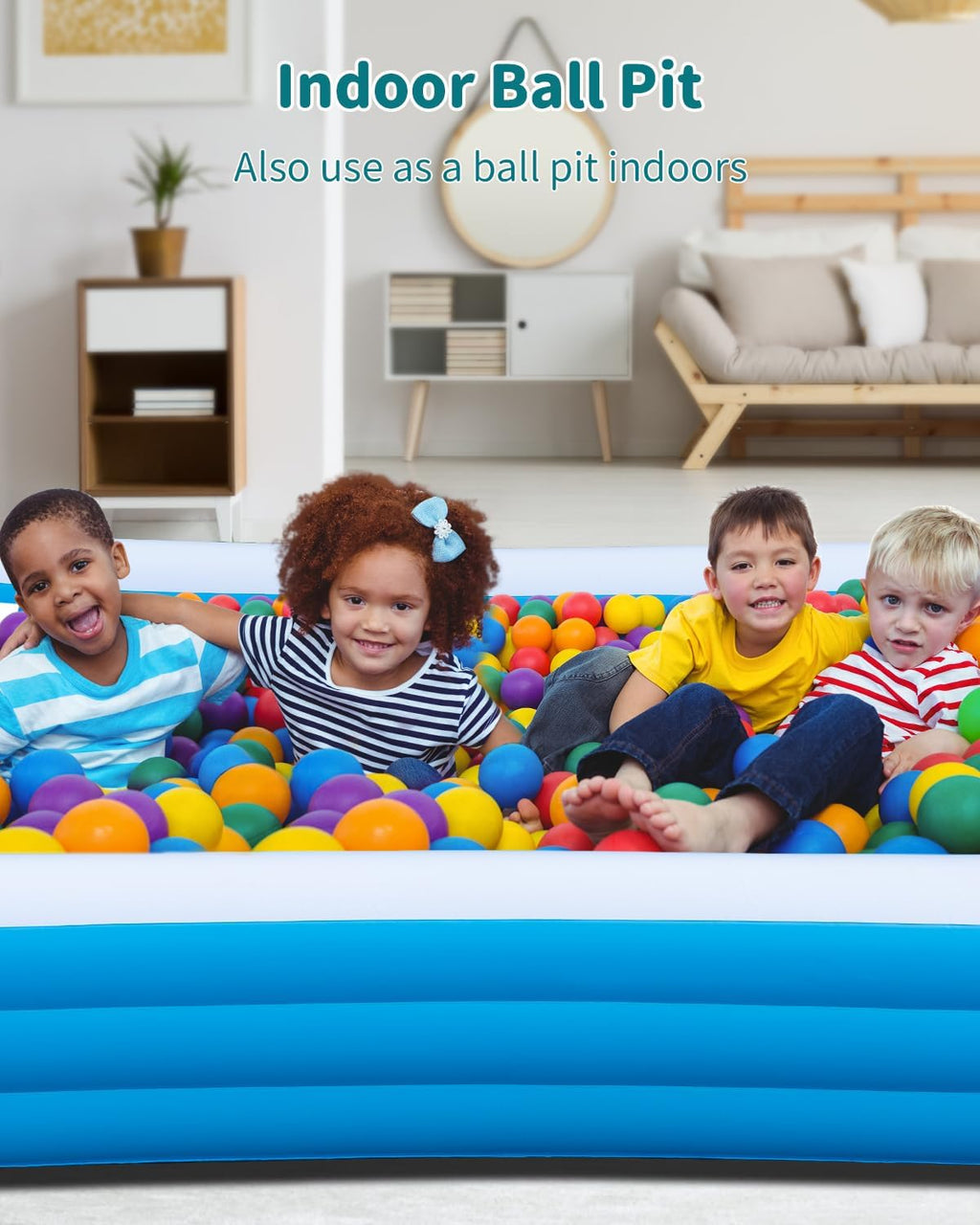 Inflatable Pool with Pump for Adults, Backyard Summer Swimming Pool L16304
