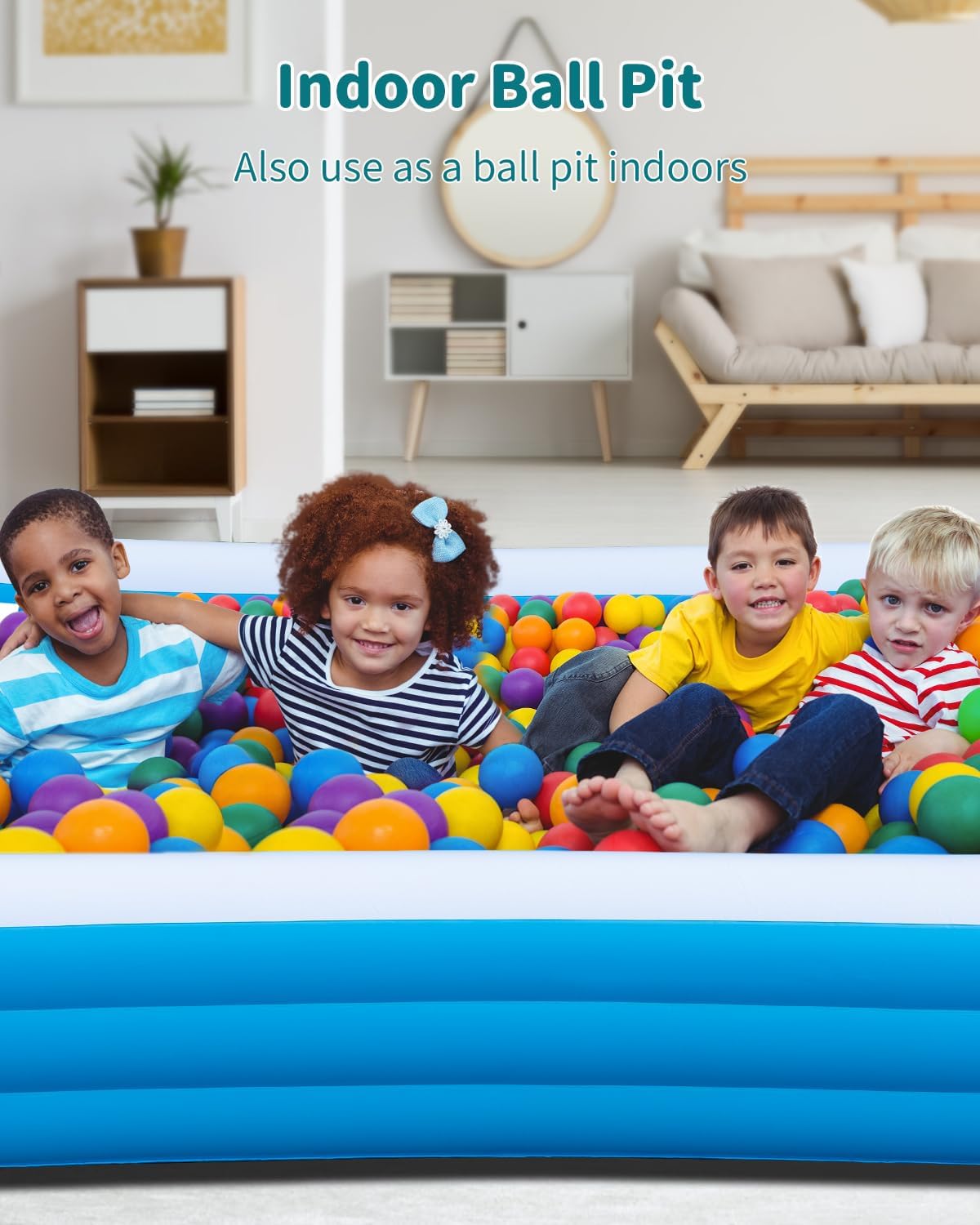 Inflatable Pool with Pump for Adults, Backyard Summer Swimming Pool L16304