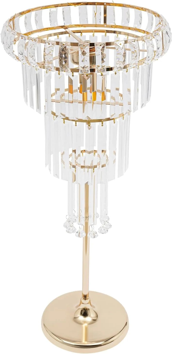 Gold Crystal Flower Stand for Wedding Centerpieces, 4-Tier D499843