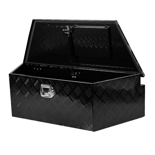 Aluminum Trailer Tongue Tool Box, 28 Inch Utility Storage with Lock Keys O768