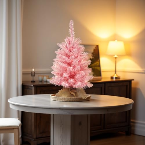2ft Pre Lit Artificial Mini Christmas Tree with 50 LED Warm Lights F389906