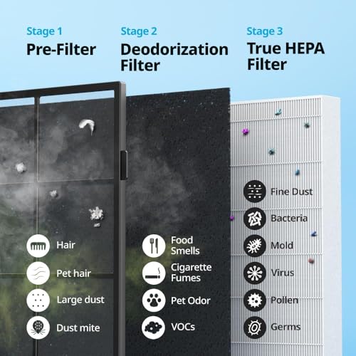 True HEPA Air Purifier with Air Quality Monitoring and Auto Mode R22121