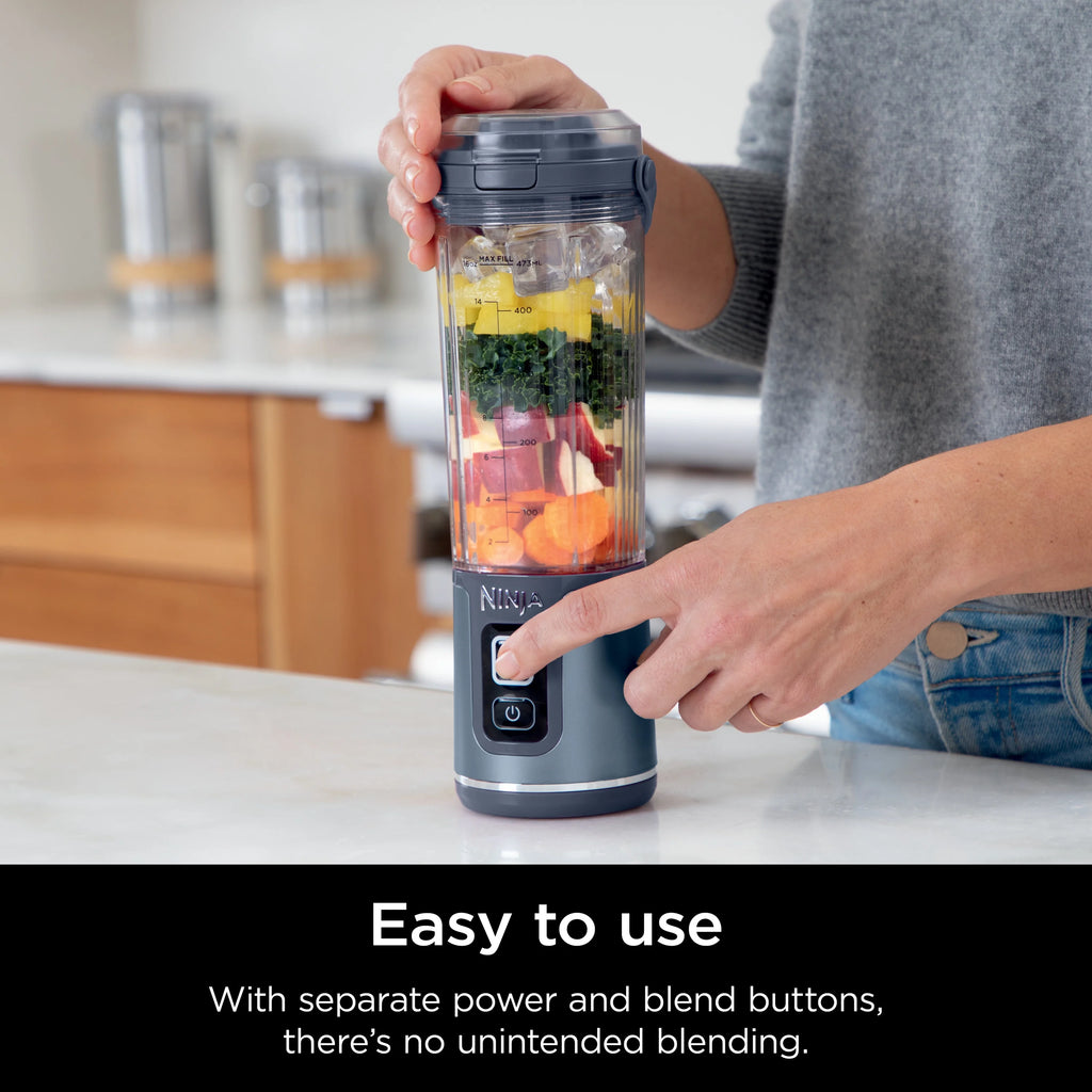 Portable 18 oz. Blending Vessel with Leakproof Lid and Sip Spout, Denim Blue D668396