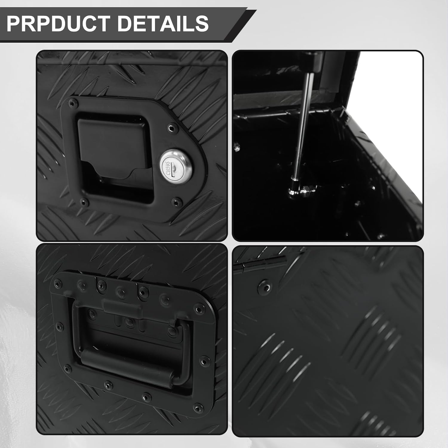 Heavy Duty Aluminum Pickup Truck Bed Tool Box with Lock and Keys Z931734