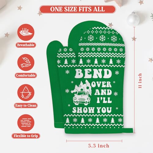 Funny Holiday Oven Mitts Pot Holders for Kitchen Cooking Baking M258024