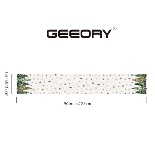 Christmas Table Runner 13x72 Inch, Red Winter Holiday Decor H348