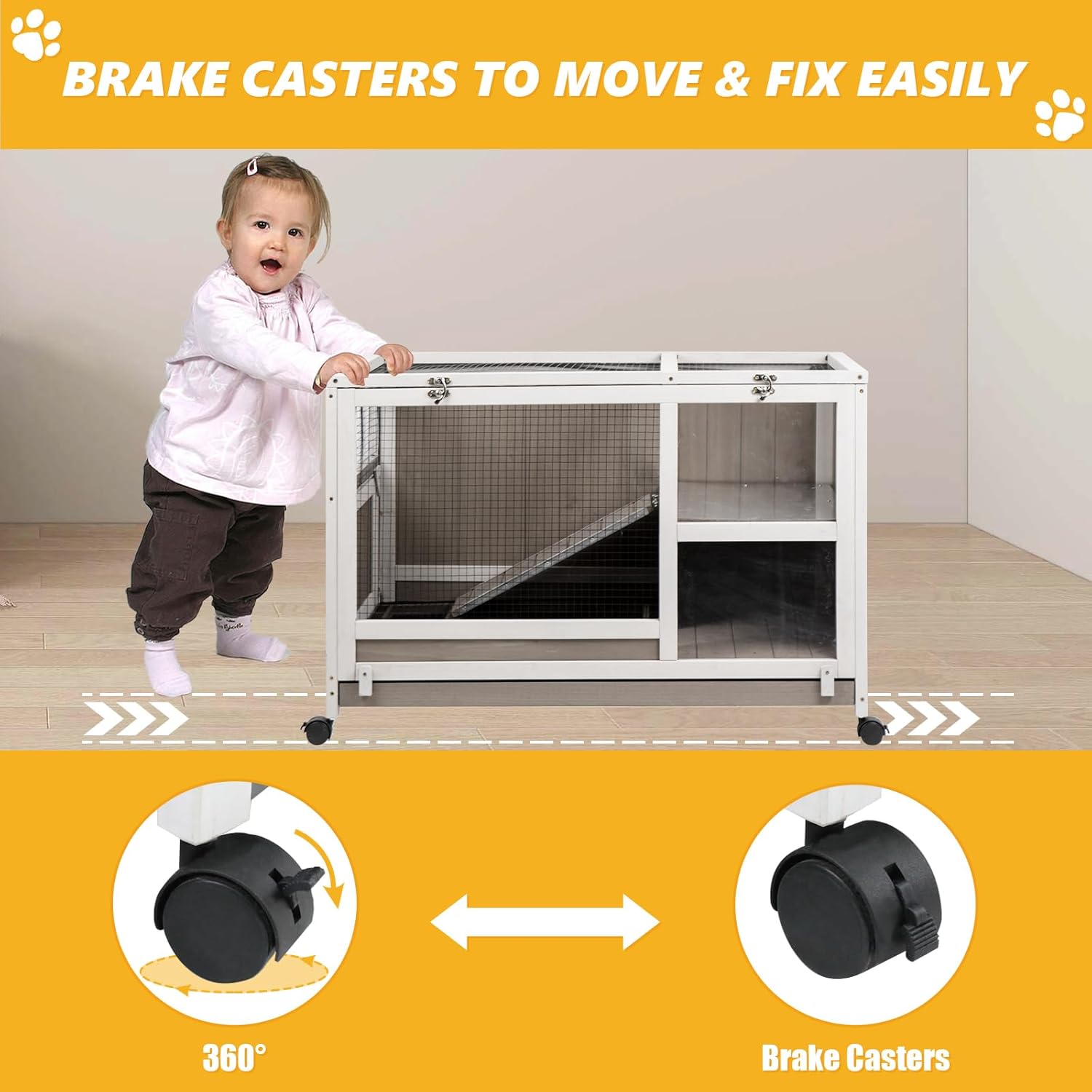Small Animal Cage with Wheels and Pull Out Tray N2281