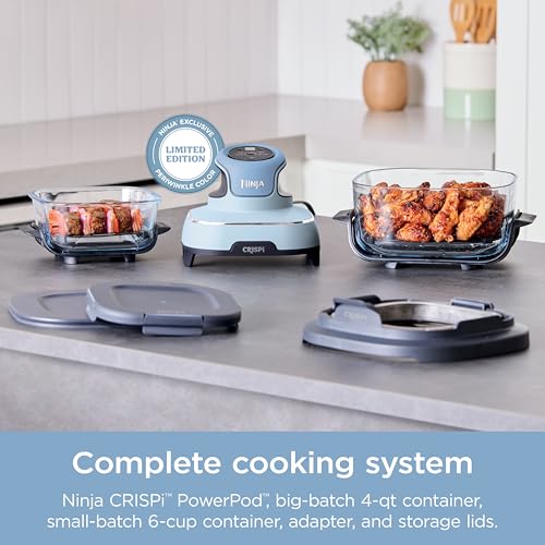 Air Fryer with Glass Containers, 4 QT & 6 Cup, Dishwasher Safe Z1664