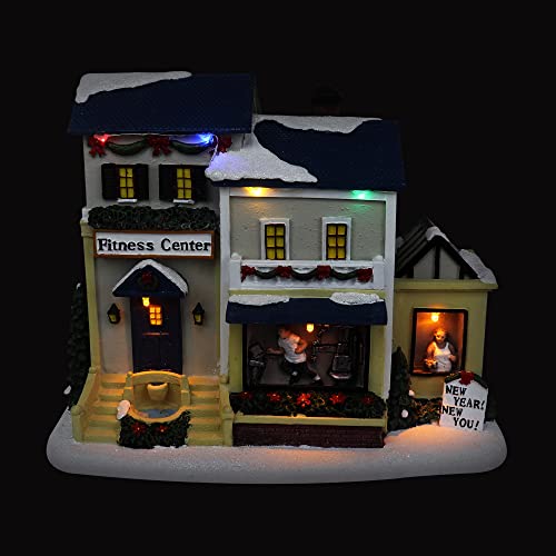 Lighted Musical Snow Village with Animated Kids Sledding A3584