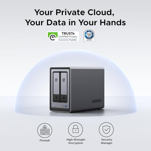 2-Bay Desktop NAS with Intel N100, 8GB DDR5 RAM, 2.5GbE E273