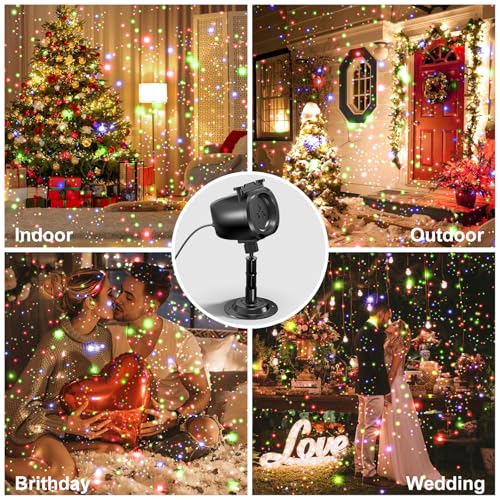 Christmas Laser Projector Light Outdoor, RGB Firefly Moving Lights, IP65 Waterproof for Garden Yard Party B711