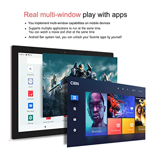 Tablet 10 inch Android 14 with Keyboard Case, Mouse, Stylus, 8GB+64GB, 1280*800 HD Touch Screen, 8MP Dual Camera, Wi-Fi Bluetooth, Blue B613