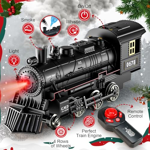 Remote Control Train Set with Lights and Sounds for Kids U122
