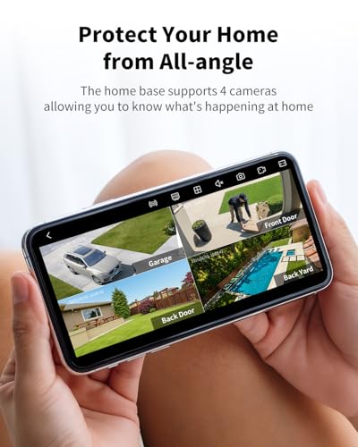 Wireless Outdoor Security Cameras 2 Cam Kit, Solar Powered, 360° View, 2K Night Vision N1071