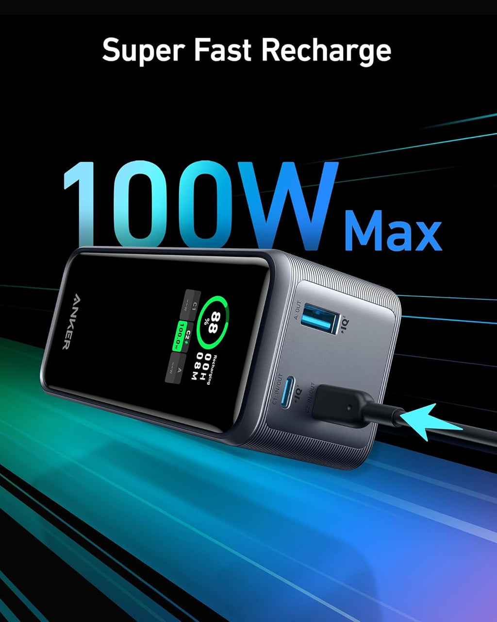 Portable Charger 24000mAh with 140W Output and Digital Display E31489
