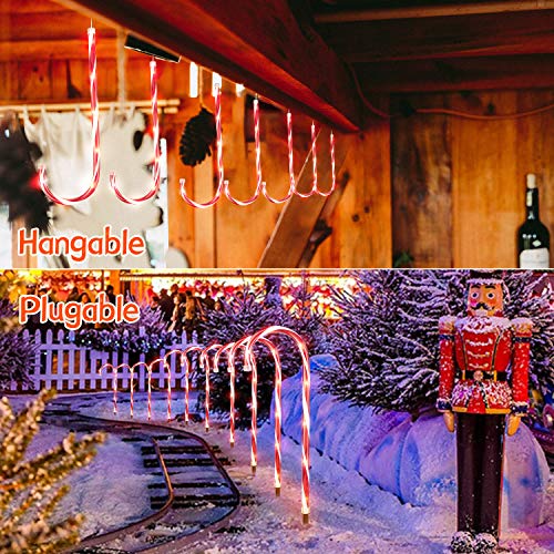 Solar Candy Cane Lights Outdoor Pathway, 8 Modes LED Christmas Decorations Z884