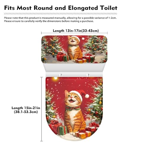 Christmas Toilet Lid and Tank Cover Set for Bathroom Decor K51670