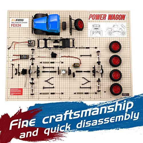 1/24 Power Wagon 4WD RC Crawler RTR Truck with LED Light and USB Charger Y4469