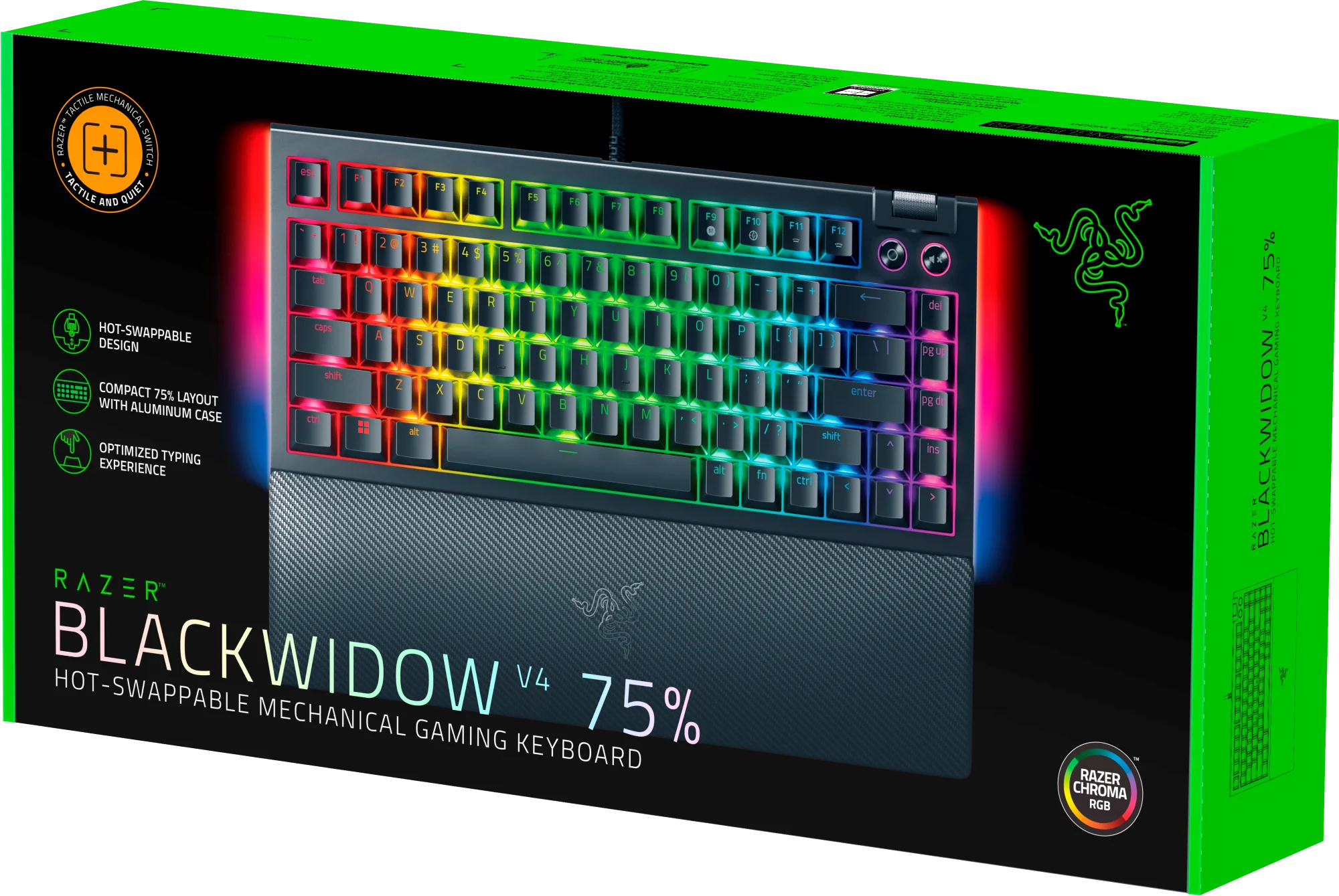 75% Hot-Swappable Mechanical Gaming Keyboard, RGB M24882