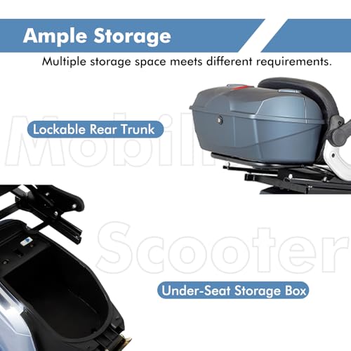 Heavy Duty 4 Wheel Mobility Scooter for Adults, All Terrain with Seat and Remote Control Y2407