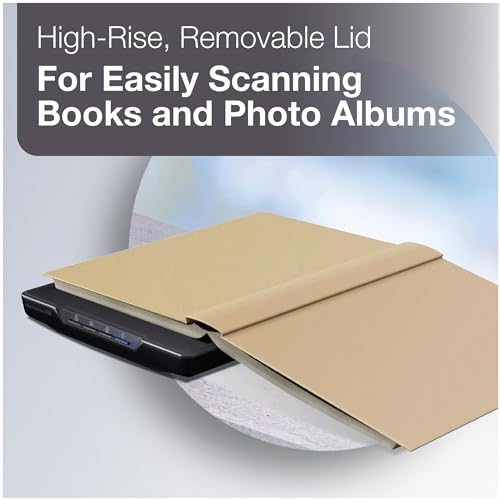 Color Photo and Document Flatbed Scanner, 4800 dpi, Black U567264