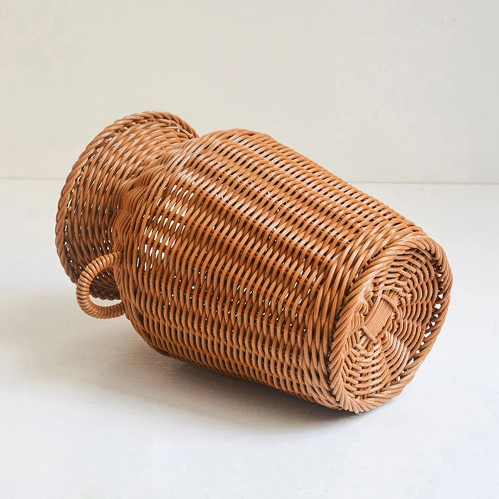 Rattan Woven Vase Tabletop Flower Pot Home Decor V663