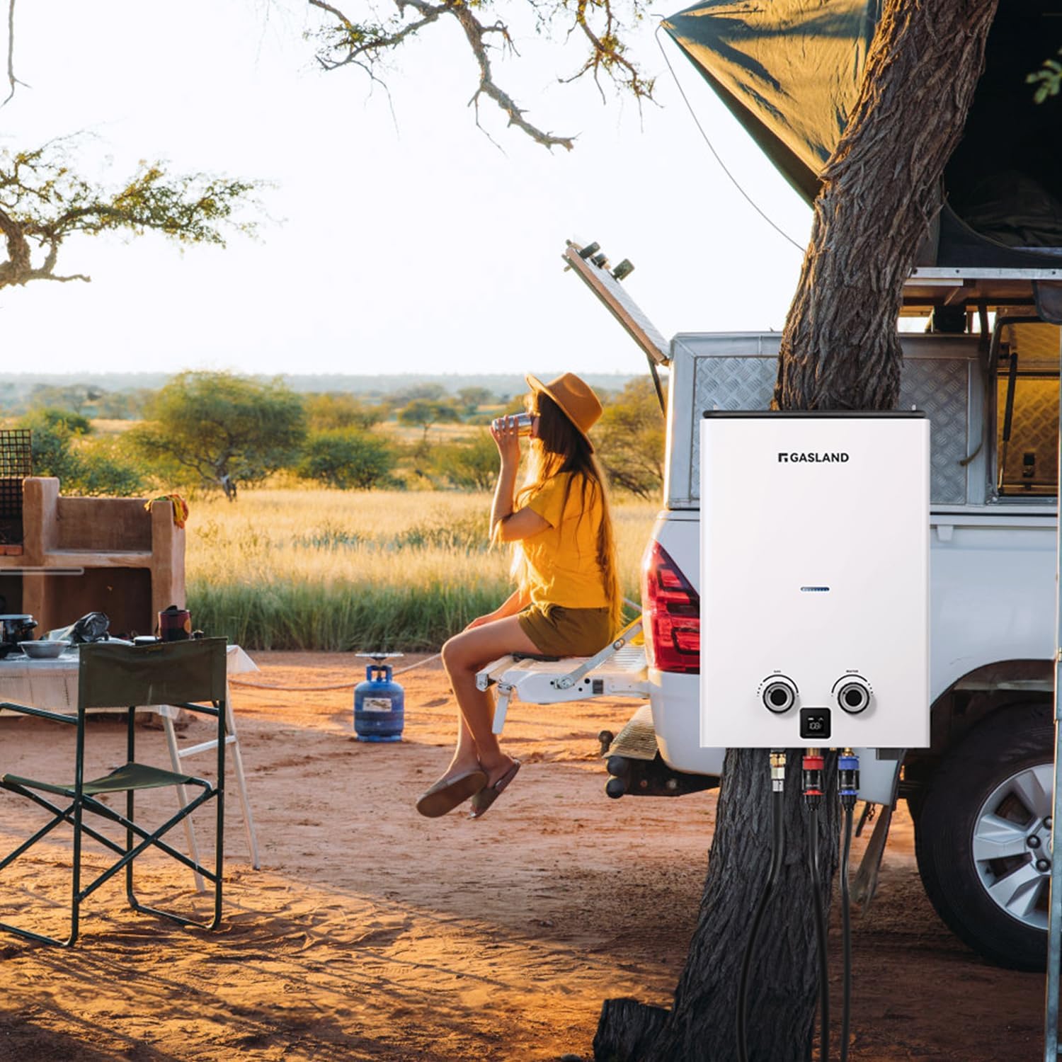 Propane Tankless Water Heater, 2.64 GPM Outdoor Portable with Pump D791